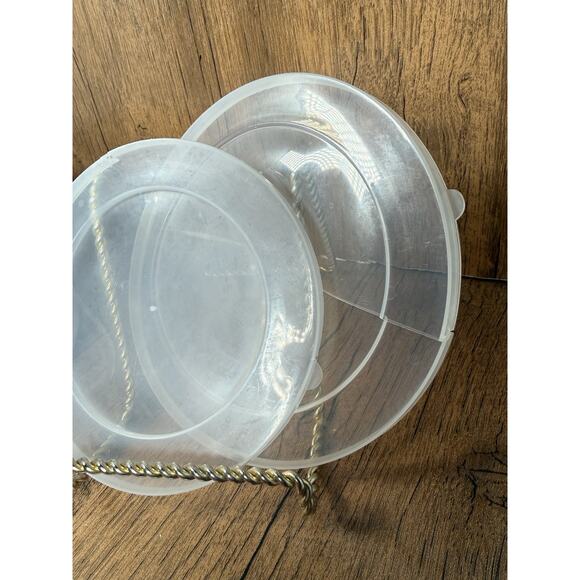 Set Of 4 Vintage Blue Floral Storage Bowl Set Blue Velvet Blue Roses - Picture 4 of 7